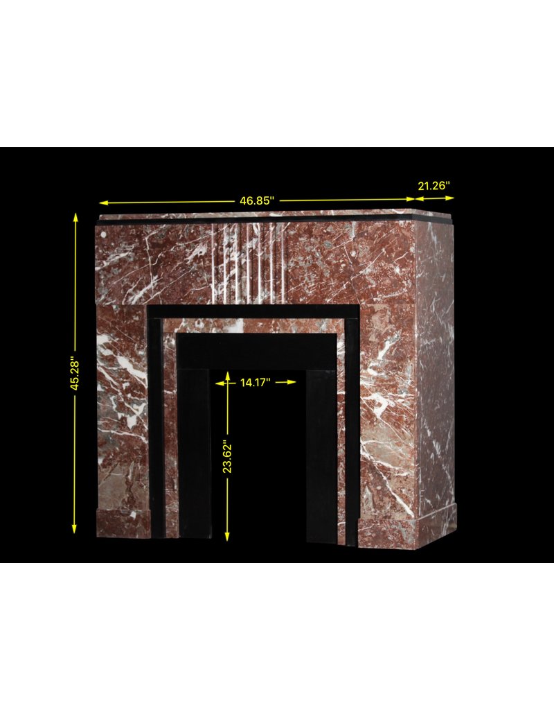 Maison Leon Van den Bogaert Belgian Black Marble And Belgian Ardennes Art Deco Period Fireplace Surround
