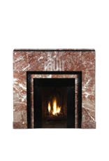 Belgian Black Marble And Belgian Ardennes Art Deco Period Fireplace Surround