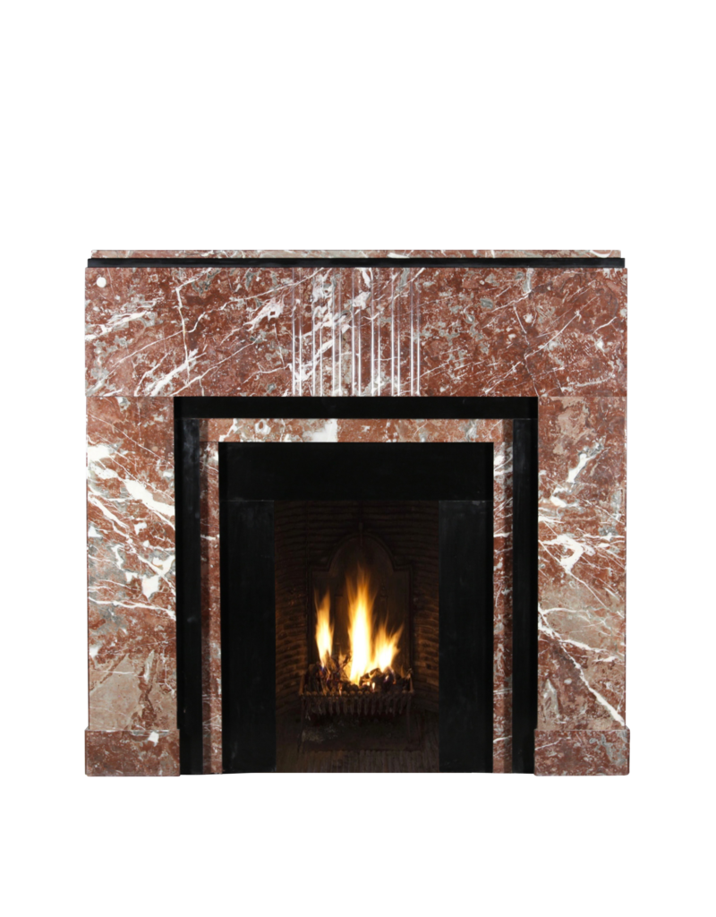 Maison Leon Van den Bogaert Mármol Negro Belga Y Ardenas Belgas Art Deco Período Chimenea Chimenea