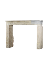 Mediterranean Style Bicolor Vintage Limestone Fireplace Surround