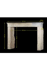 Mediterranean Style Bicolor Vintage Limestone Fireplace Surround