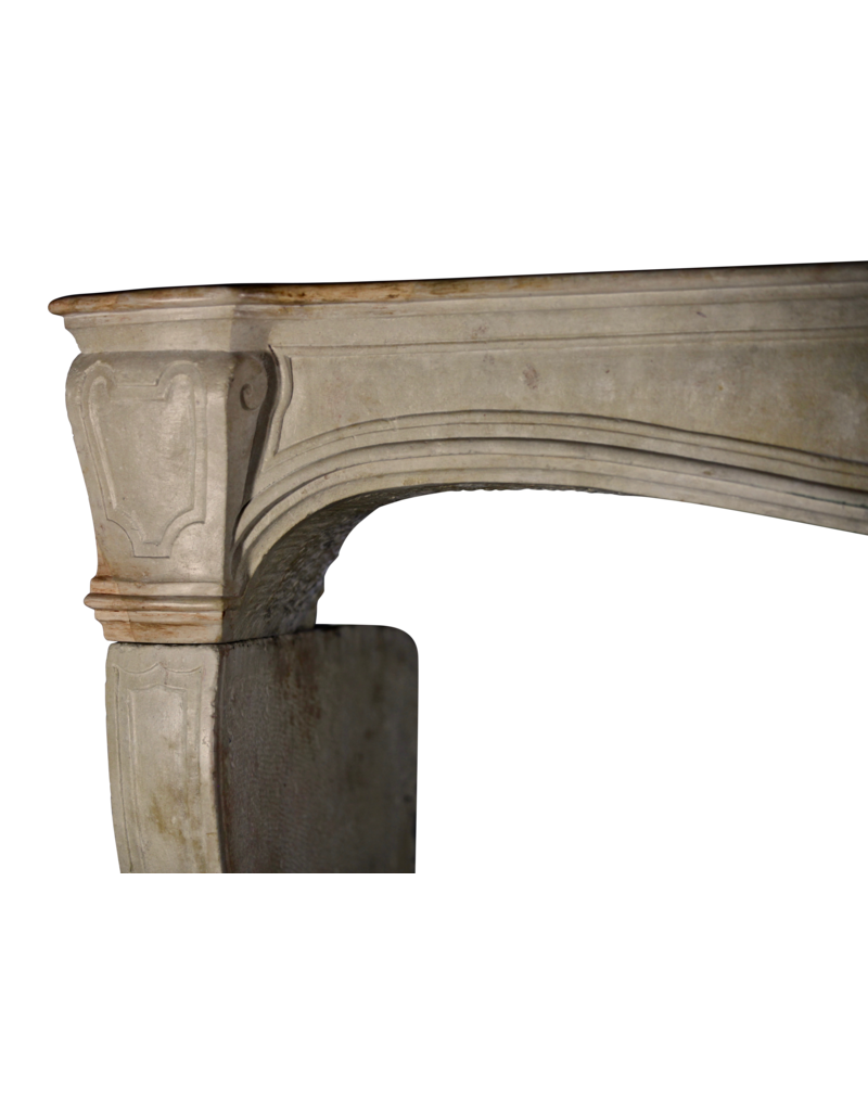 French Chique Country Style Vintage Limestone Fireplace Surround