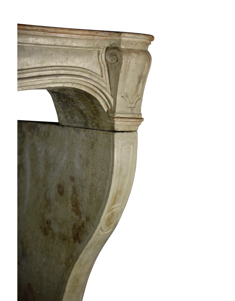 French Chique Country Style Vintage Limestone Fireplace Surround