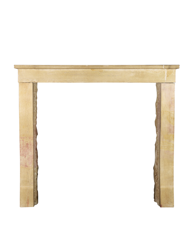 French Bicolor Hard Stone Vintage Fireplace Mantle