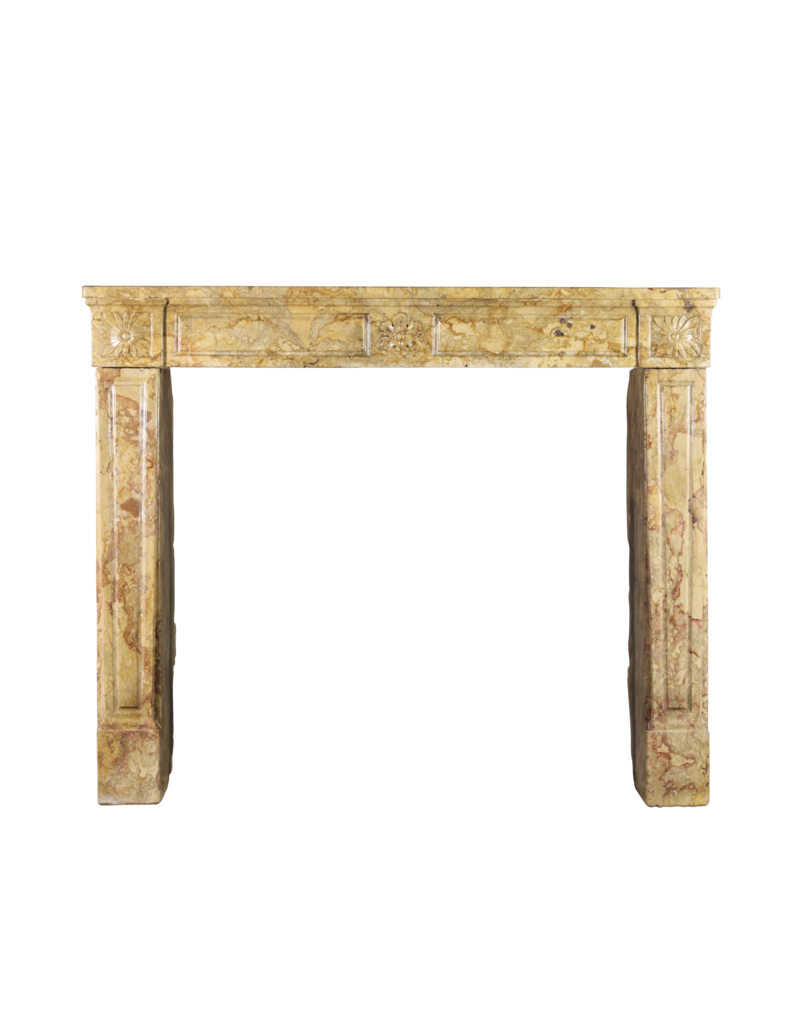 Antique Louis XVI Period Fireplace Surround In Marble