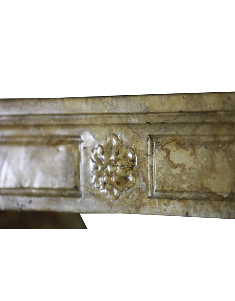 Antique Louis XVI Period Fireplace Surround In Marble