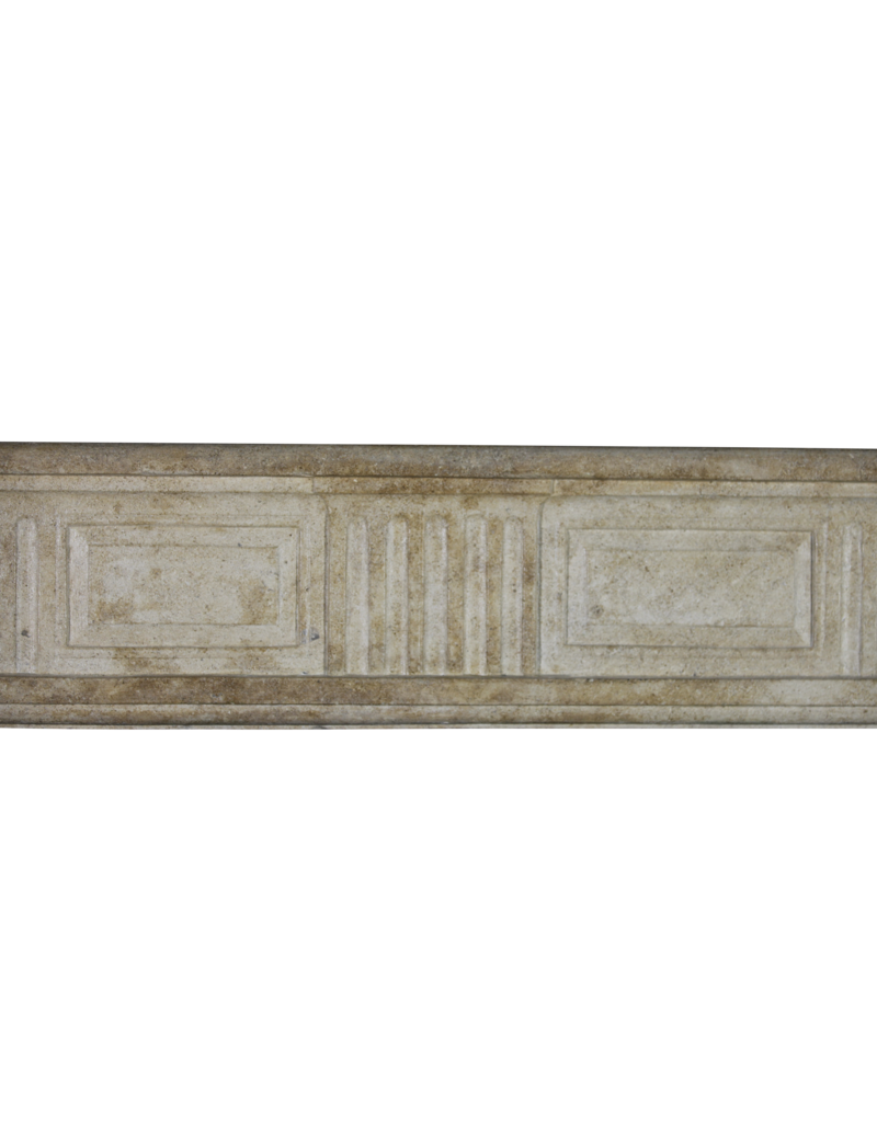 Grand Antique French Country Style Fireplace Surround In Limestone