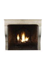 Grand Antique French Country Style Fireplace Surround In Limestone