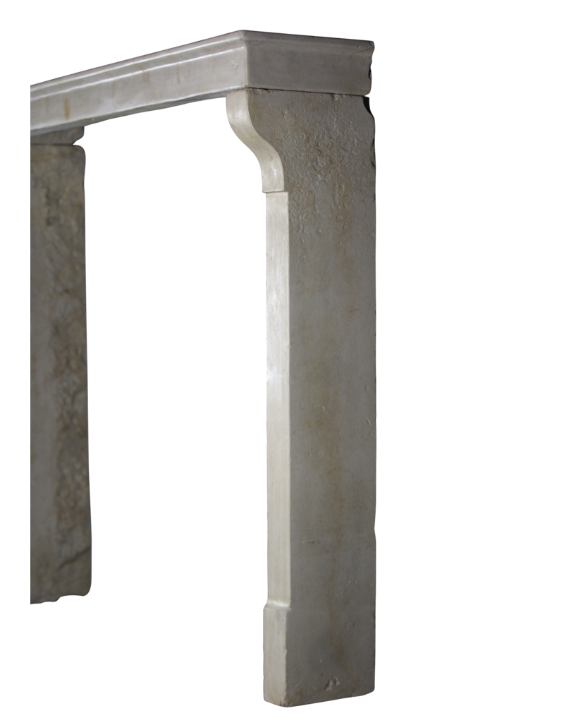 High French Country Style Vintage Limestone Fireplace Surround