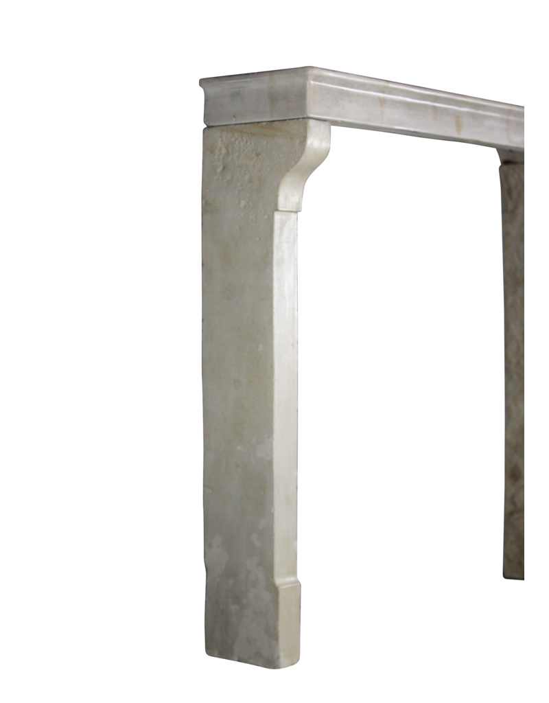 High French Country Style Vintage Limestone Fireplace Surround