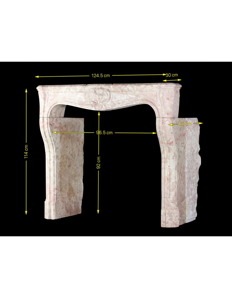 Chimenea Antigua En Piedra Dura Francesa