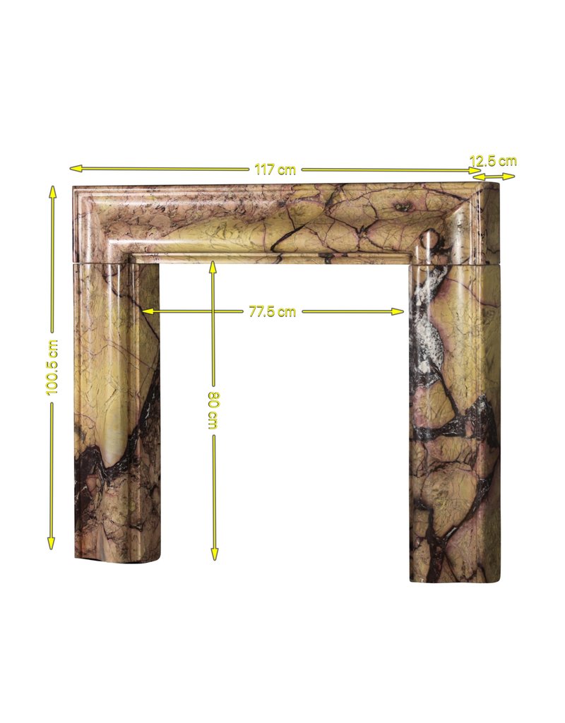 Cadre De Cheminée Bolection Coloré En Marbre Antique