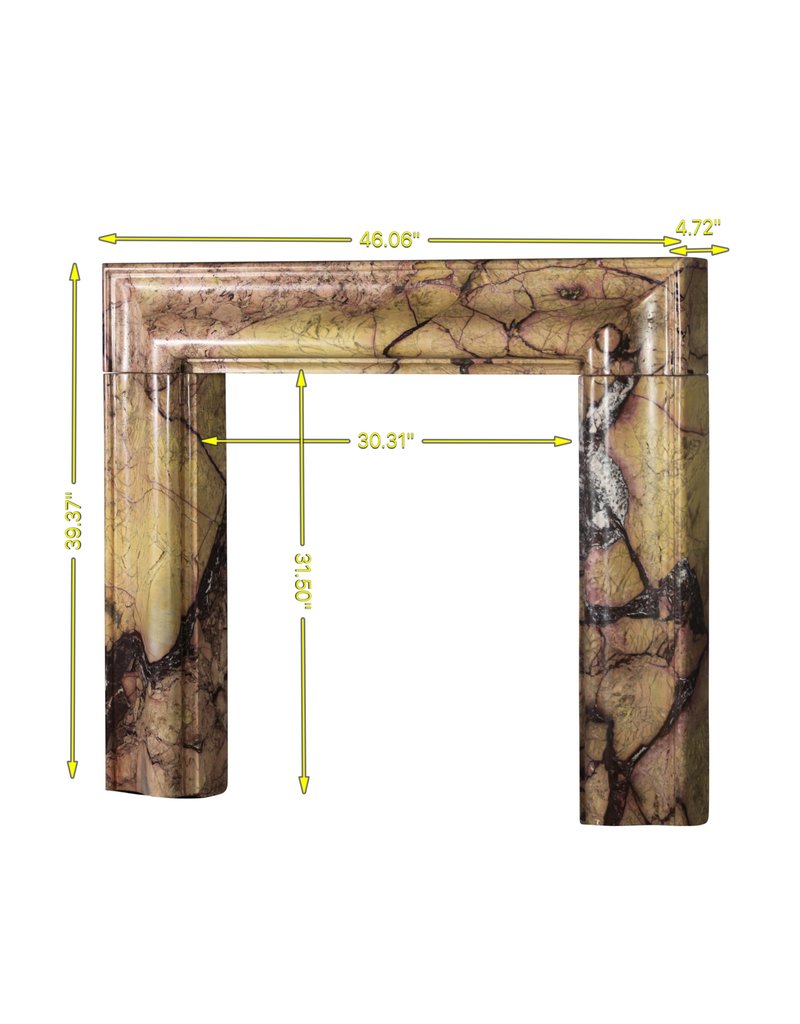 Opulento Marco De Chimenea Bolection En Mármol Antiguo