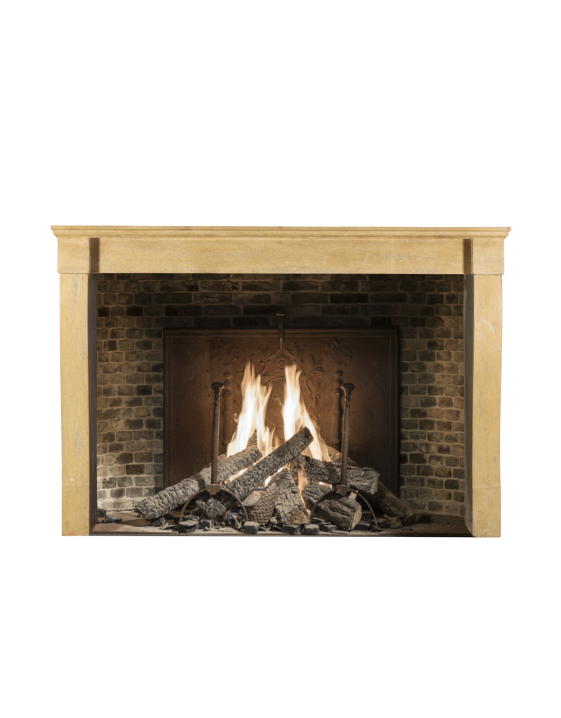 French Antique Cosy Fireplace Surround In Honey Color Stone