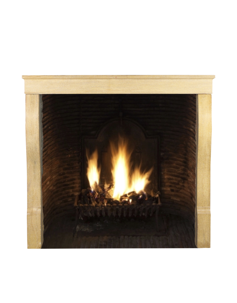 Small French Antique Fireplace Surround In Hard Limestone