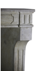 Antike Französische Kalksteinkamineinfassung Im Landhausstil