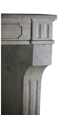 Antique French Country Style Limestone Fireplace Surround