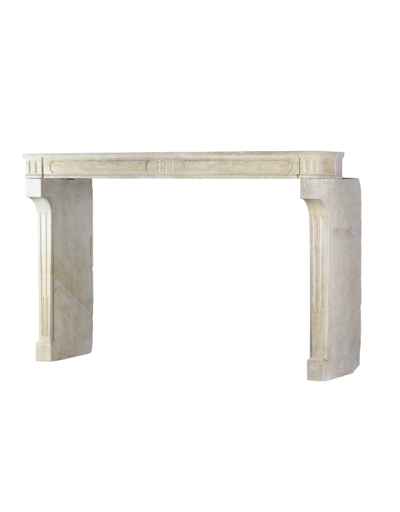 Antique French Country Style Limestone Fireplace Surround