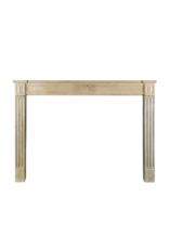 French Country Style Vintage Fireplace Surround In Bicolor Limestone