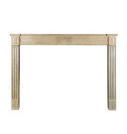 French Country Style Antique Fireplace Surround In Bicolor Limestone