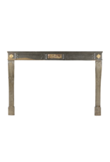 Grand French Country Bicolor Hard Stone Antique Fireplace Surround