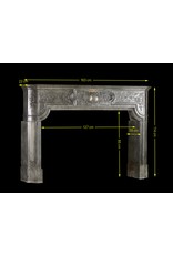 High End Bicolor Stone Antique Fireplace Surround