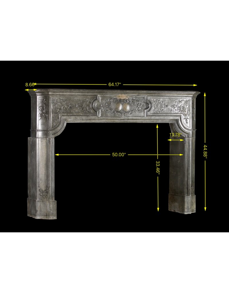 High End Bicolor Stone Antique Fireplace Surround