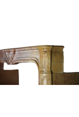 Grand Art Deco Antique Fireplace Surround In Bicolor Hard Stone