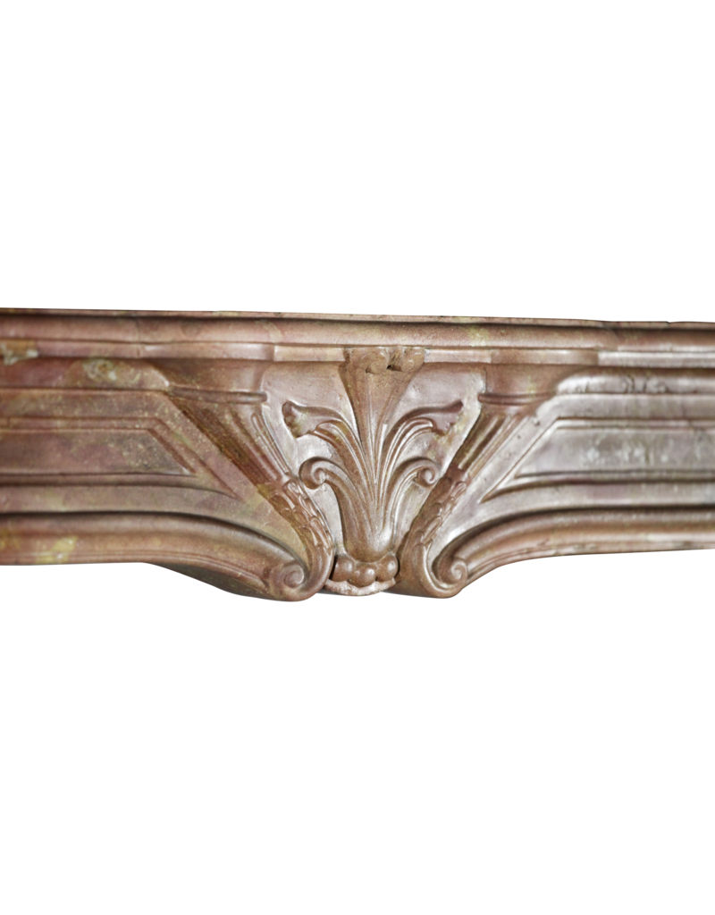 Grand Art Deco Antique Fireplace Surround In Bicolor Hard Stone