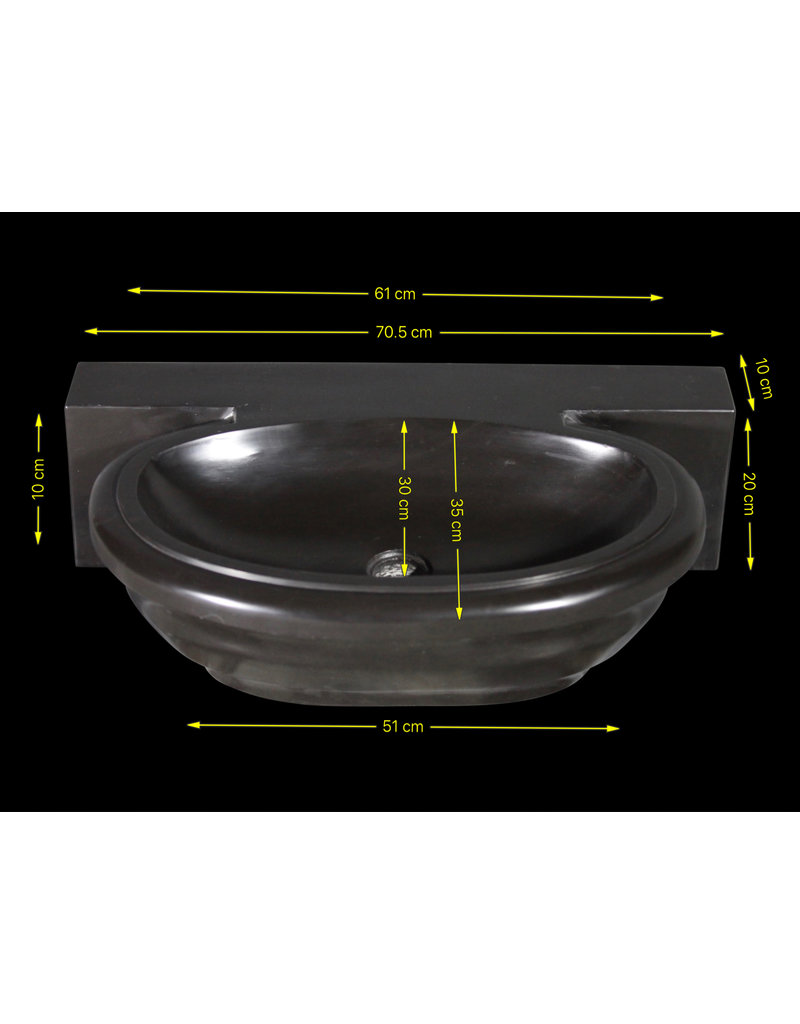Maison Leon Van den Bogaert Lavabo De Mármol Belga Negro