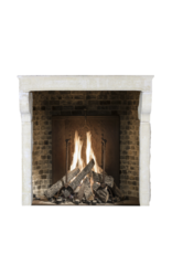 Grand French Country Style Limestone Fireplace Surround