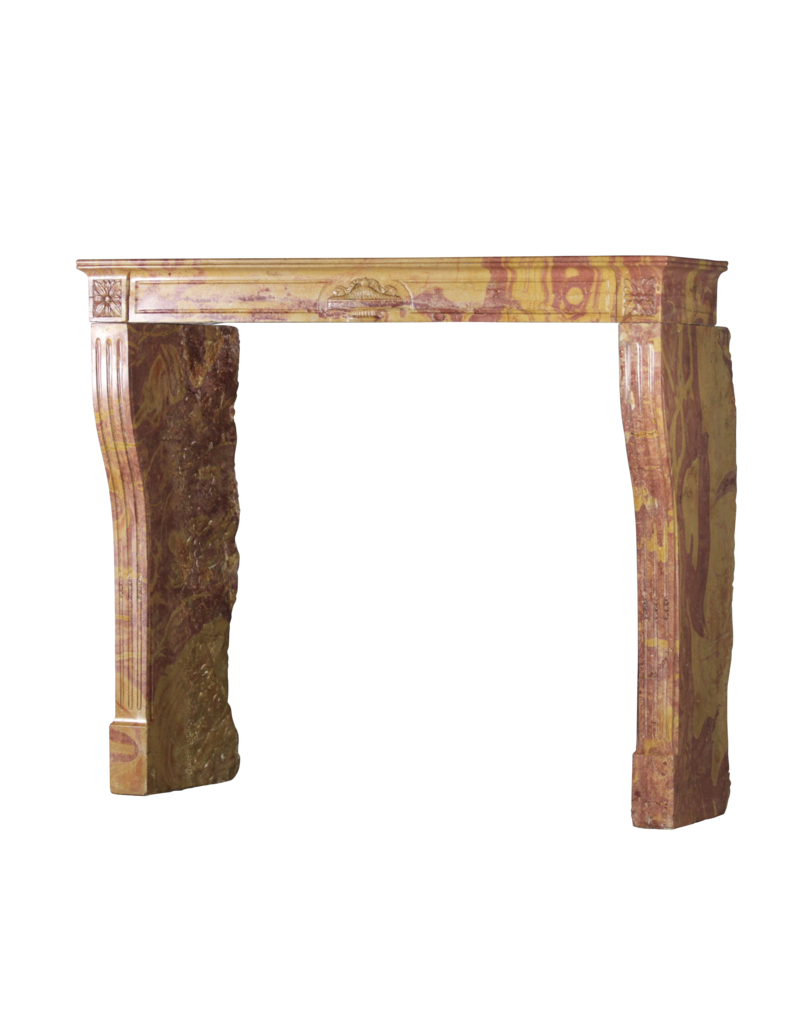Maison Leon Van den Bogaert French Bicolor Hard Stone Fireplace Surround