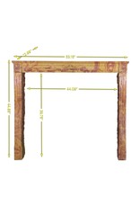 Maison Leon Van den Bogaert French Bicolor Hard Stone Fireplace Surround