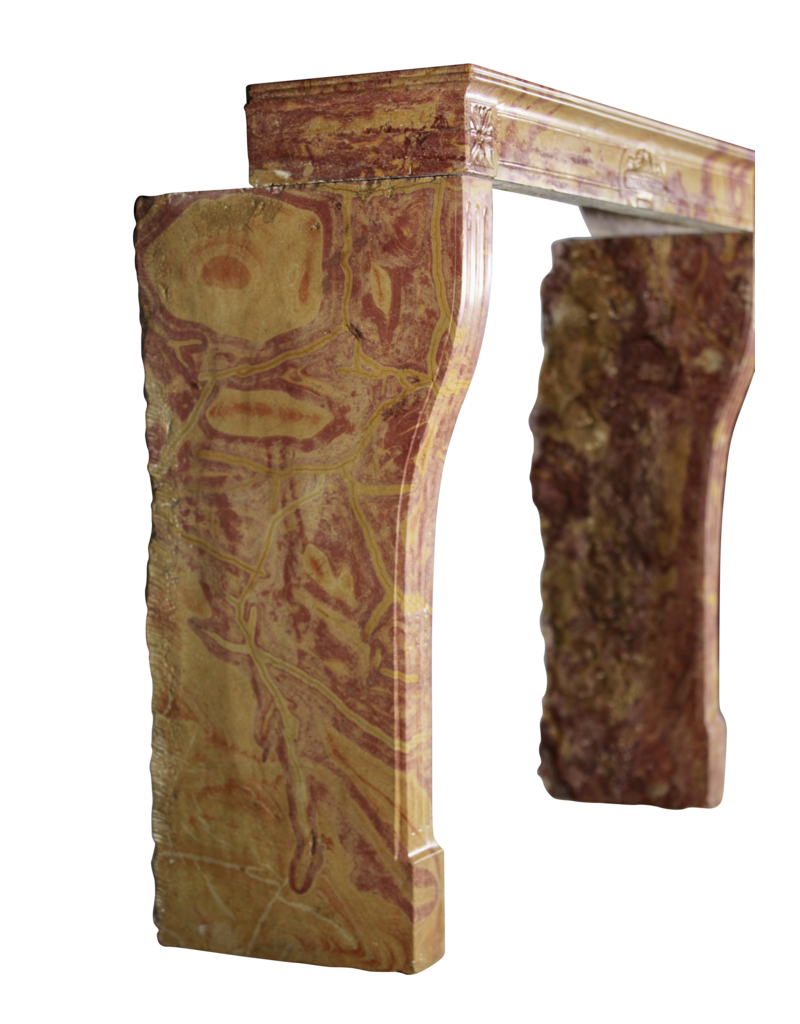 Maison Leon Van den Bogaert French Bicolor Hard Stone Fireplace Surround