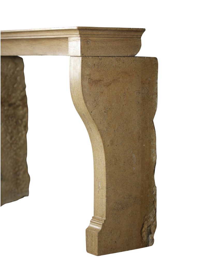 French Bicolor Stone Louis Philippe Period Fireplace Surround