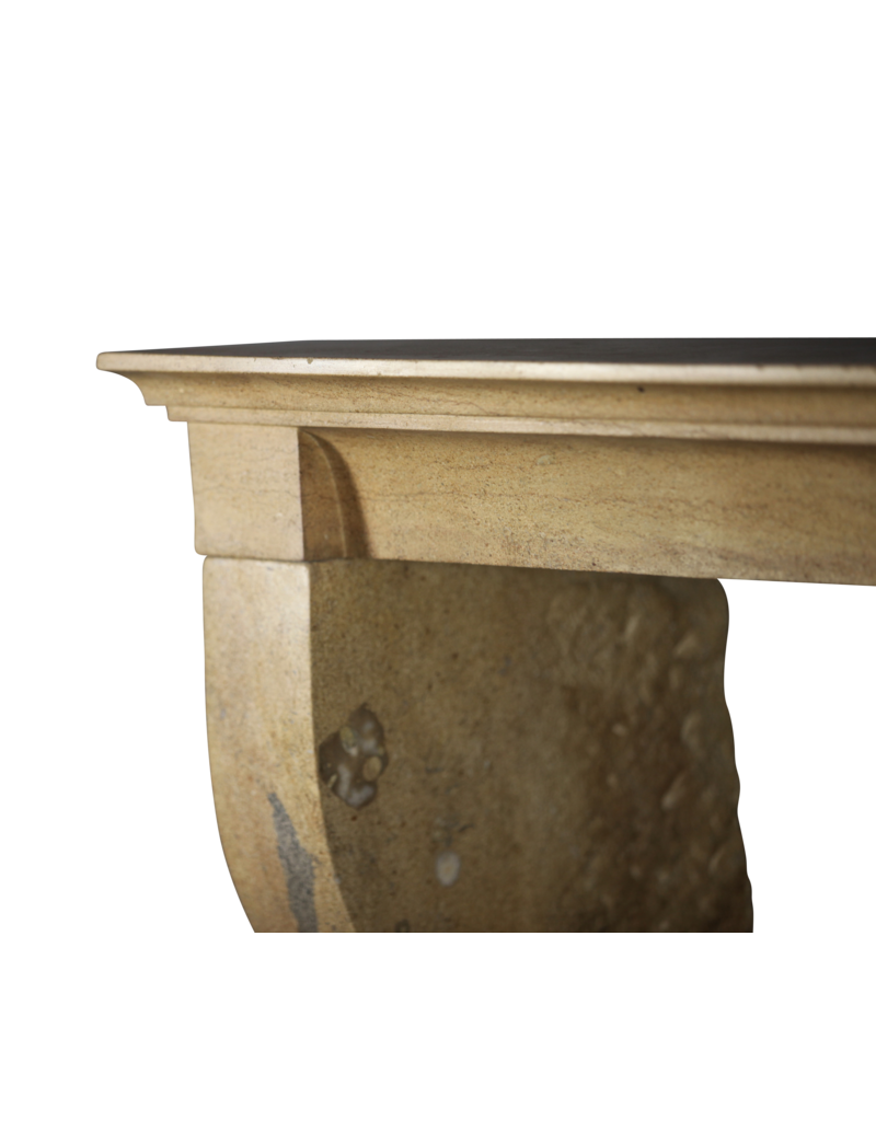 French Bicolor Stone Louis Philippe Period Fireplace Surround