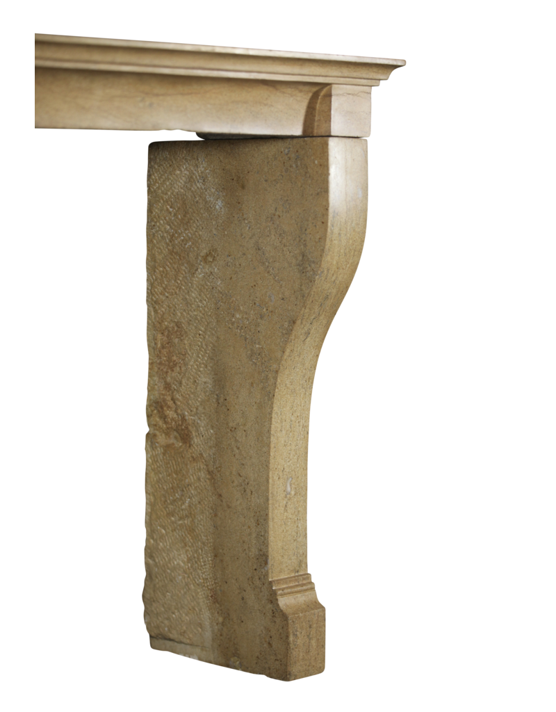 French Bicolor Stone Louis Philippe Period Fireplace Surround