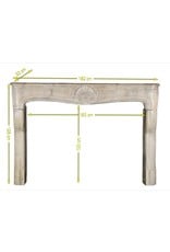Maison Leon Van den Bogaert Pieza De Chimenea De Piedra Caliza Antigua Francesa Fuerte