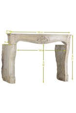 Regency Period French Vintage Limestone Fireplace Surround