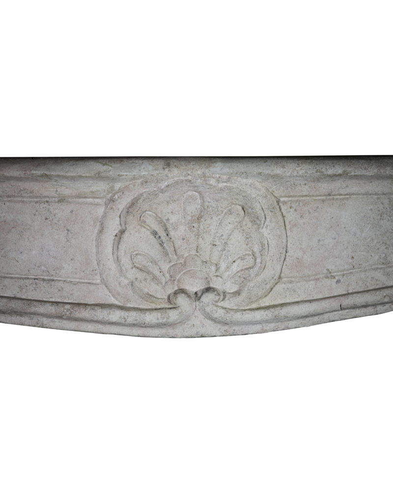 Classic French Louis XV Period Fireplace Surround In Hard Limestone