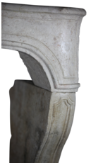 Classic French Louis XV Period Fireplace Surround In Hard Limestone