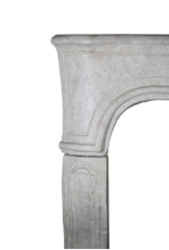 Classic French Louis XV Period Fireplace Surround In Hard Limestone