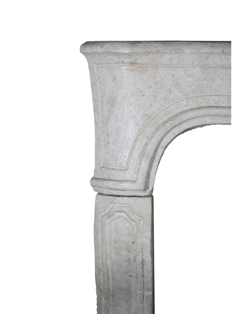 Classic French Louis XV Period Fireplace Surround In Hard Limestone