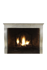 Elegant French Bicolor Hard Stone Fireplace