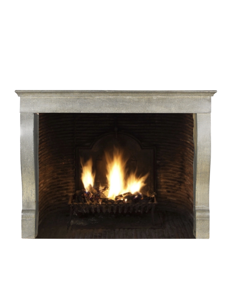 Elegant French Bicolor Hard Stone Fireplace