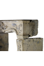 Maison Leon Van den Bogaert Französische Vintage-Kaminumrandung aus Kalkstein im Landhausstil