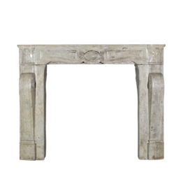 Maison Leon Van den Bogaert Mid War Travertine Marble Fireplace Surround