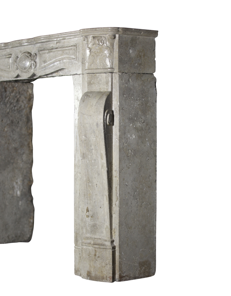 Mid War Travertine Marble Fireplace Surround