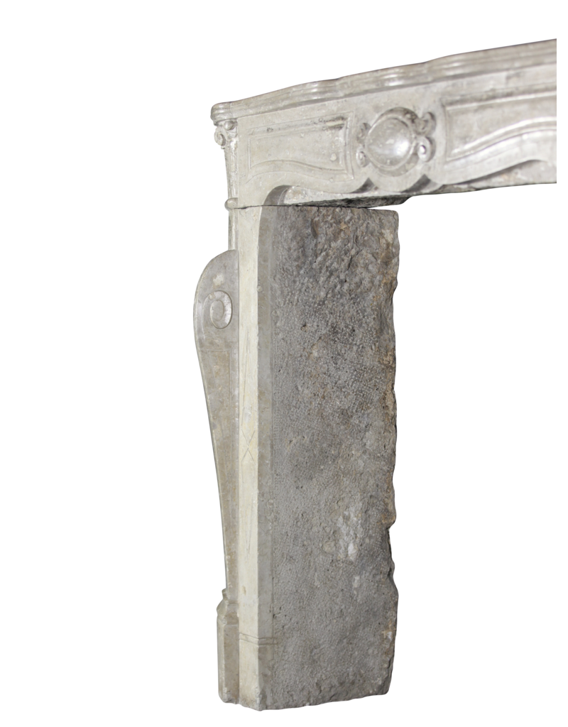 Mid War Travertine Marble Fireplace Surround