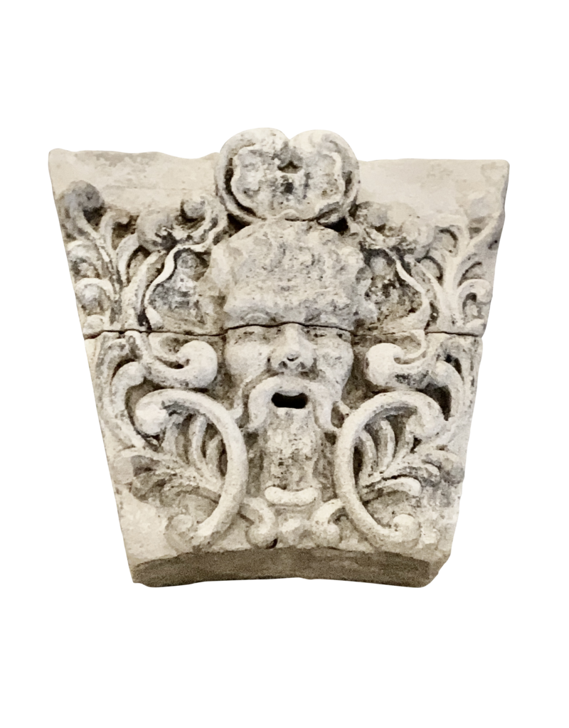 Maison Leon Van den Bogaert Monumental Limestone Wall Fountain